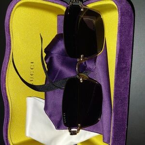 Gucci GG1279S Black and Gold Women's Sunglasses